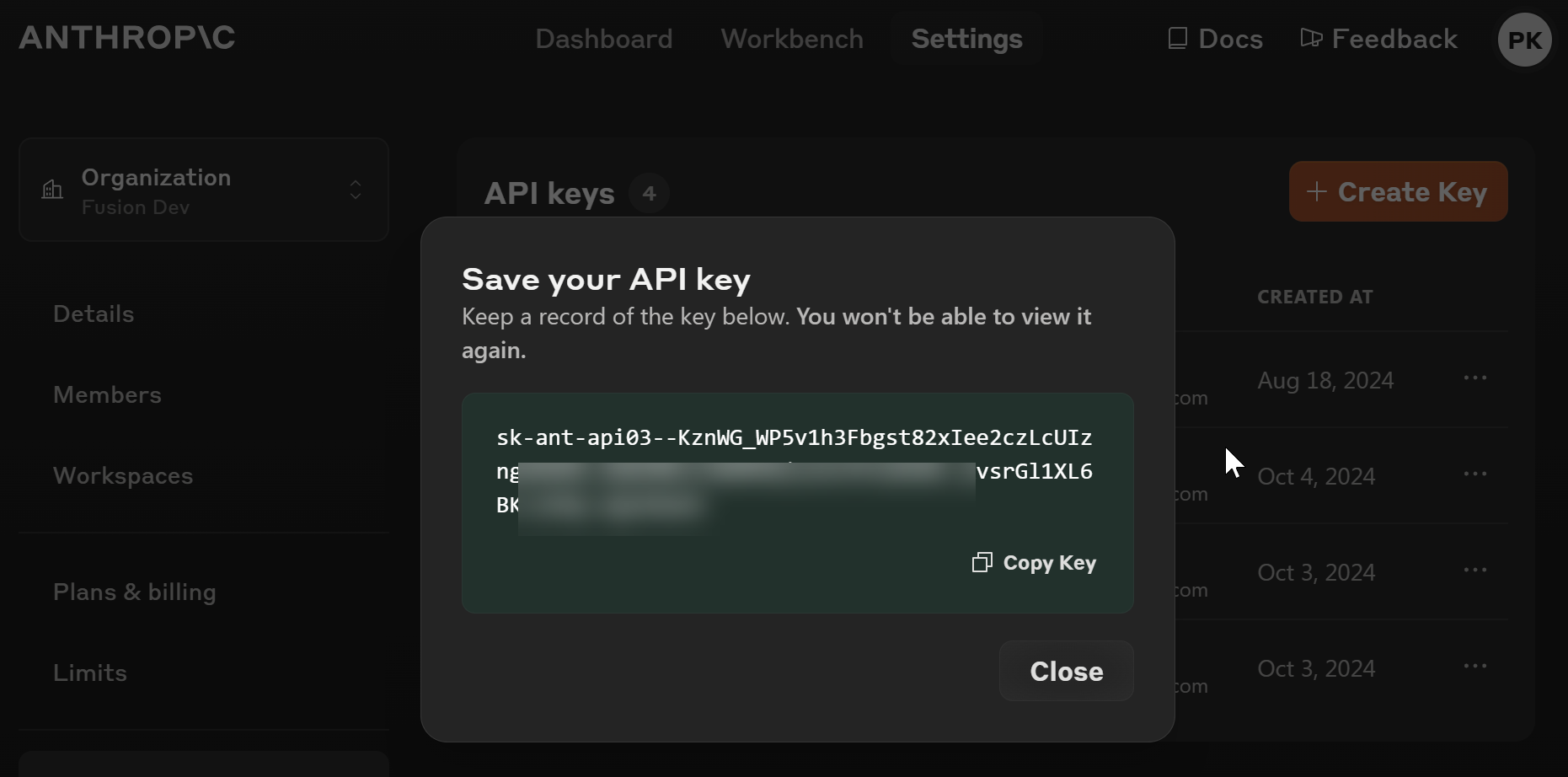 Save Key